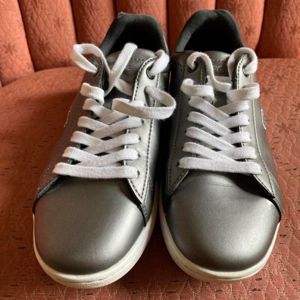 Lacoste sneakers Junior USA 5 Carnaby EVO Silver #lacost - Picture 2 of 7